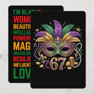 Cartes Pour Fêtes Annuelles 67 Six Seven Mardi-Gras Histoire des Noirs 2026