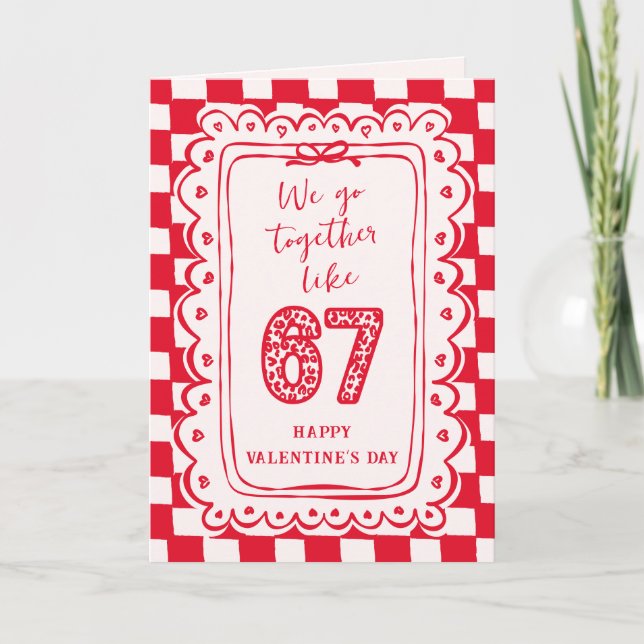 Cartes Pour Fêtes Annuelles 6 7 Meme Trendy  Funny Valentines Day (Devant)