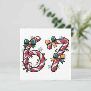 Cartes Pour Fêtes Annuelles 6 7 Six Seven Génération Z Alpha Argot de Noël Lum
