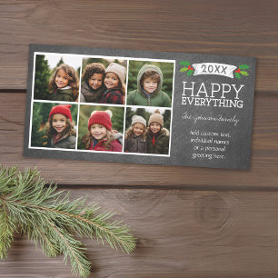 Cartes Pour Fêtes Annuelles 6 Collage de photos - Tableau noir de Noël