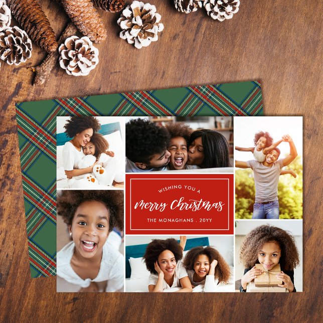 Cartes Pour Fêtes Annuelles 6 Collage photo | Retour vert (Créateur téléchargé)