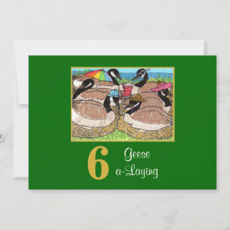 Cartes Pour Fêtes Annuelles 6 Oies a Mignonnes Oiseaux Joyeux Noël Personnalis
