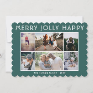 Cartes Pour Fêtes Annuelles 6 Photo Collage Joyeux Jolly Joyeux Noël