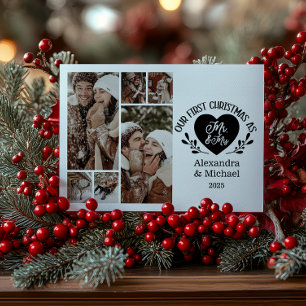 Cartes Pour Fêtes Annuelles 6 Photo Heart Premier Noël comme M. et Mme