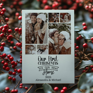 Cartes Pour Fêtes Annuelles 6 Photo Minimaliste Noël Premier Accueil
