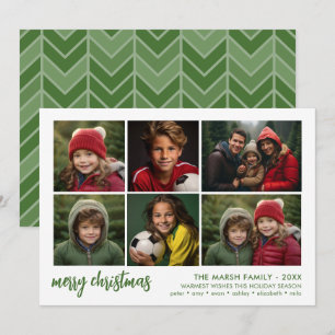 Cartes Pour Fêtes Annuelles 6 Script Joyeux Noël - Bordure Blanche