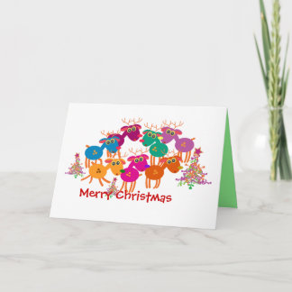 Cartes Pour Fêtes Annuelles 7 cerfs communs mignons encore