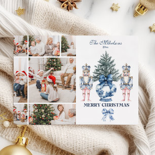Cartes Pour Fêtes Annuelles 7 Photo Bleu Chinoiserie Casse-Noisette Noël