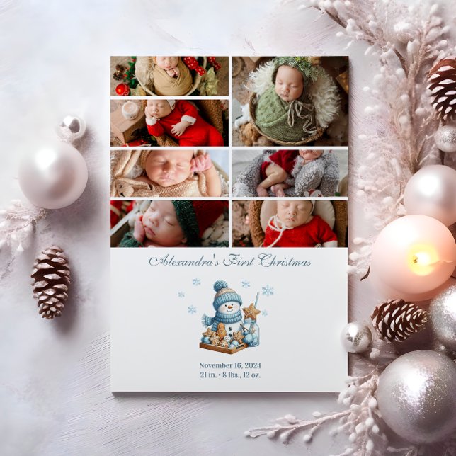 Cartes Pour Fêtes Annuelles 7 Photo Premier Noël (Créateur téléchargé)