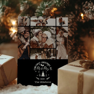 Cartes Pour Fêtes Annuelles 7 Photo Premier Noël en tant que M. & Mme