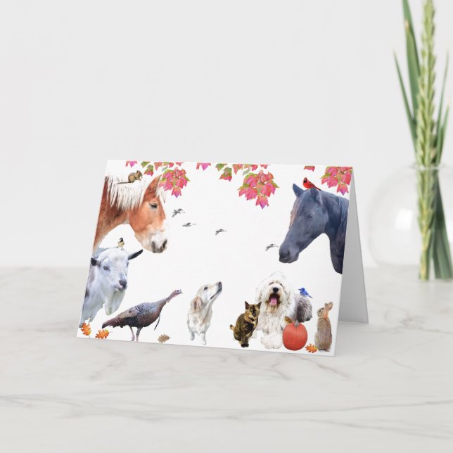 Cartes Pour Fêtes Annuelles #7 Profitez de l'abondance de la terre : Joyeux Th (Devant)