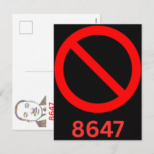 Cartes Pour Fêtes Annuelles 8647 Anti Trump 86 47 Rétro Impeach 47 Anti-trump