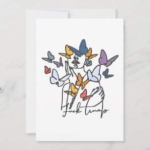 Cartes Pour Fêtes Annuelles 86 47 T-shirt Floral anti-Trump, Président de l'op