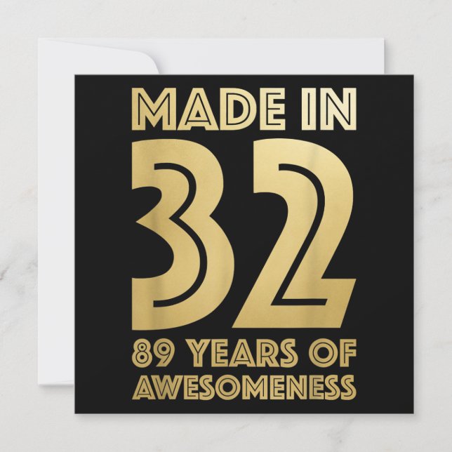 Cartes Pour Fêtes Annuelles 89e anniversaire Cadeaux | Cadeaux grand-père| Cad (Devant)