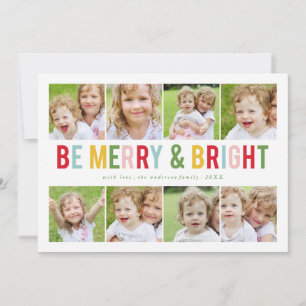 Cartes Pour Fêtes Annuelles 8 Photo Collage Holiday Photocard