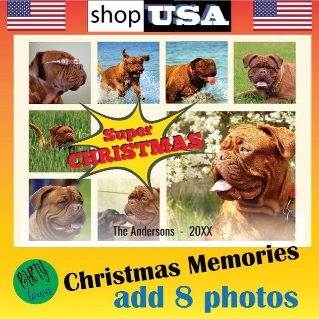 Cartes Pour Fêtes Annuelles 8 Photo de famille ✨ personnalisés Noël (Créateur téléchargé)