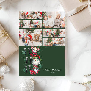 Cartes Pour Fêtes Annuelles 8 Photo Rétro Père Noël & Amis Noël