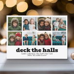 Cartes Pour Fêtes Annuelles 8 Salles de pont photo Noir Blanc Noël Plaid<br><div class="desc">Utilisez huit photos carrés et faites un accueil unique et branché Joyeux Noël avec un simple motif plaid sur le dos. Si vous avez besoin de déplacer quelque chose,  cliquez sur le bouton personnaliser pour apporter des modifications.</div>