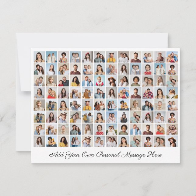 Cartes Pour Fêtes Annuelles 96 Collage Photo Ajoutez votre propre message (Devant)