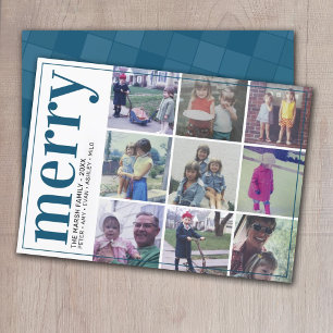 Cartes Pour Fêtes Annuelles 9 Décalage photo - Joyeux Gras - Déni Bleu foncé