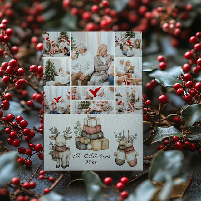 Cartes Pour Fêtes Annuelles 9 Noël rustique neutre (Créateur téléchargé)