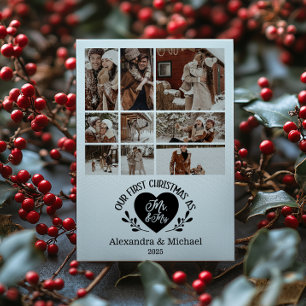 Cartes Pour Fêtes Annuelles 9 Photo cœur Premier Noël comme M. et Mme