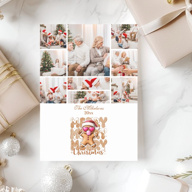 Cartes Pour Fêtes Annuelles 9 Photo Cute pain d'épices Joyeux Noël (Créateur téléchargé)