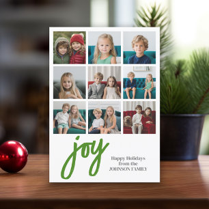 Cartes Pour Fêtes Annuelles 9 Photo Joy Joyeux Noël Aquarelle verte