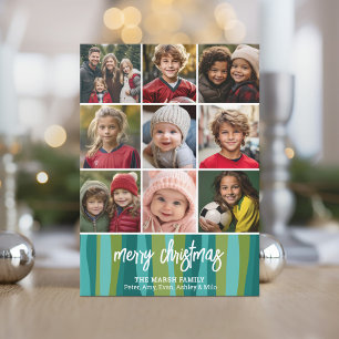 Cartes Pour Fêtes Annuelles 9 Photo - Joyeux Noël - Vagues Abstraites 2023