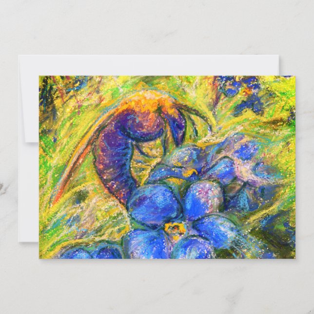 Cartes Pour Fêtes Annuelles A Bee & Forget-me-not Flowers (Devant)