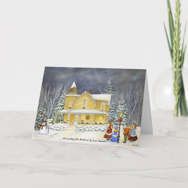 Cartes Pour Fêtes Annuelles A-Caroling nous irons (Devant)