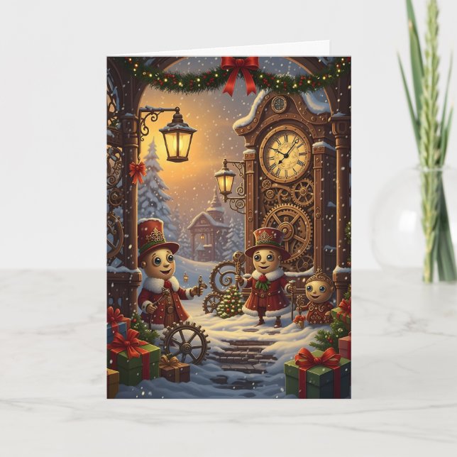 Cartes Pour Fêtes Annuelles A Clockwork Christmas (Devant)