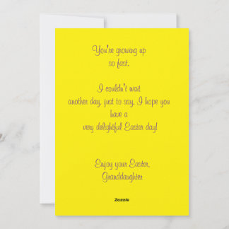 CARTES POUR FÊTES ANNUELLES A GRANDDAUGHTER'S PERSONALIZED EASTER CARD 
