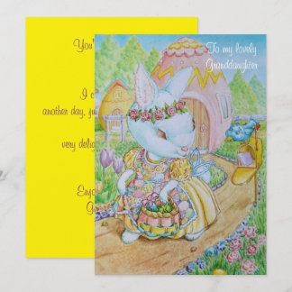 CARTES POUR FÊTES ANNUELLES A GRANDDAUGHTER'S PERSONALIZED EASTER CARD 