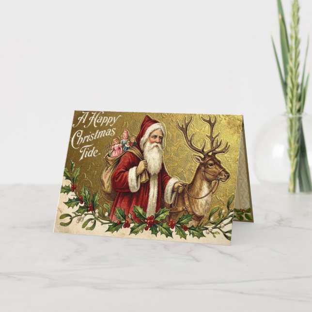 Cartes Pour Fêtes Annuelles A Happy Christmas Tide (Devant)