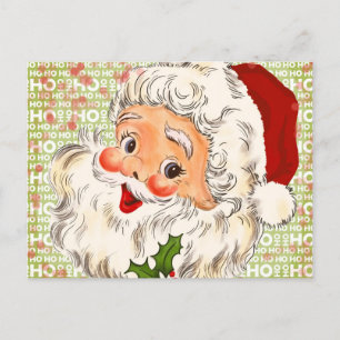 Cartes Pour Fêtes Annuelles A Holly, Jolly Apple-Cheeked Santa Claus, Partie 2