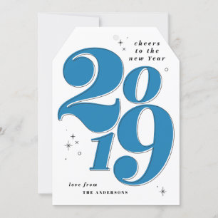 Cartes Pour Fêtes Annuelles À la nouvelle année audacieuse 2019
