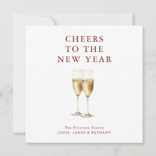 Cartes Pour Fêtes Annuelles À la nouvelle année Texte Bourgogne pétillant
