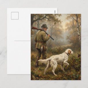 Cartes Pour Fêtes Annuelles À la poursuite du bécasseau, chasse au Setter angl