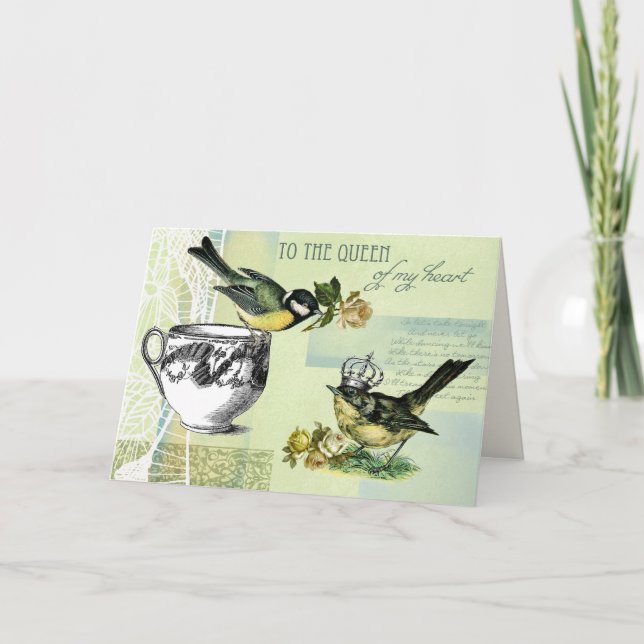 Cartes Pour Fêtes Annuelles À la reine de mon coeur. St-Valentin (Devant)