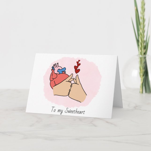 Cartes Pour Fêtes Annuelles À ma chérie ASL Valentine's Card (Devant)