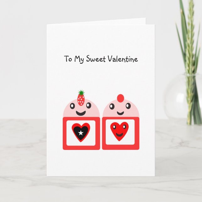 Cartes Pour Fêtes Annuelles À ma douce Valentine (Devant)