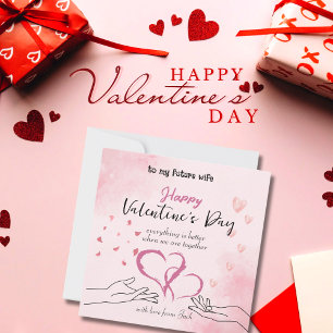 Cartes Pour Fêtes Annuelles À ma future femme Valentine Love Card