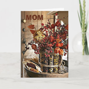 CARTES POUR FÊTES ANNUELLES À MA MÈRE À THANKSGIVING MERCI POUR "VOUS" MAMAN