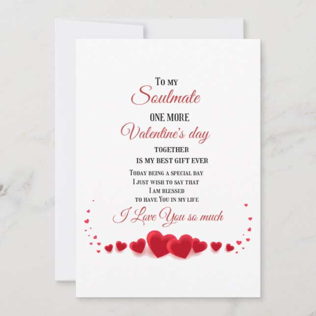 Cartes Pour Fêtes Annuelles À ma moitié, Un de plus de Saint-Valentin ensemble (Devant)