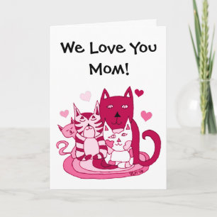 Cartes Pour Fêtes Annuelles À maman des chats Saint-Valentin