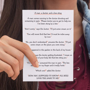 Cartes Pour Fêtes Annuelles A Man in Pain Doctor Bee Sting Funny Joke Birthday