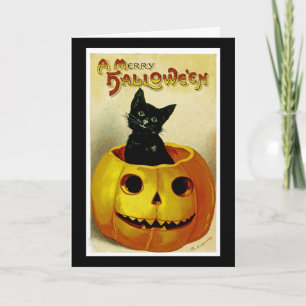 Cartes Pour Fêtes Annuelles A Merry Haloween Kitten