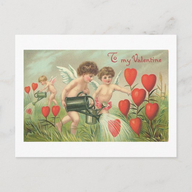 Cartes Pour Fêtes Annuelles À mes chérubins de Saint Valentin avec coeur (Devant)