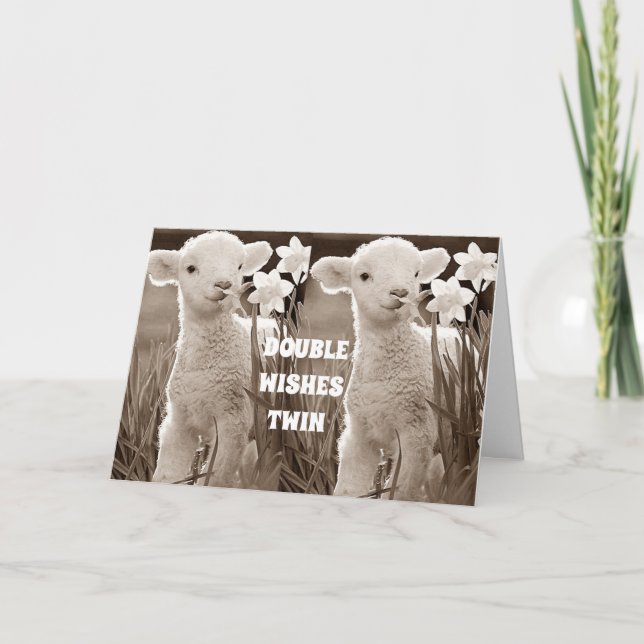 CARTES POUR FÊTES ANNUELLES ***À MES DOUBLES SOUHAITS À PÂQUES*** (Devant)